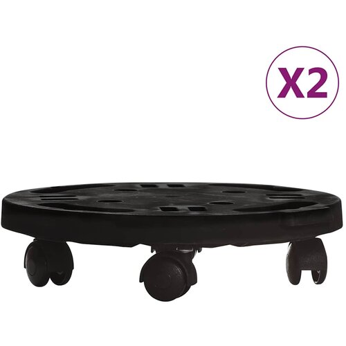  za biljke s kotačima 2 kom promjer 30 cm crna 170 kg Slike