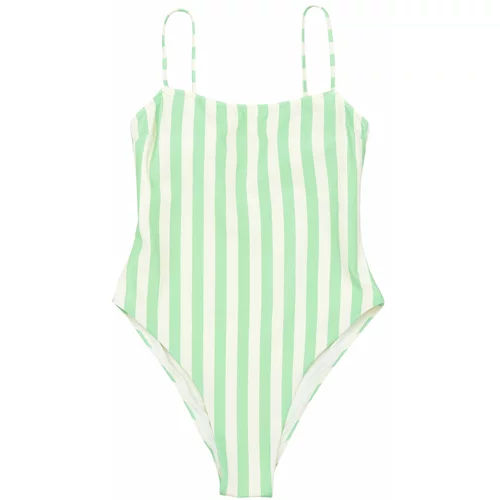 Edited Jednodijelni kupaći kostim 'Naruco' svijetlozelena / bijela