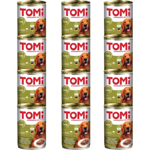 Tomi vlažna hrana za pse u konzervi, jagnjetina, 1200g, 12kom Slike