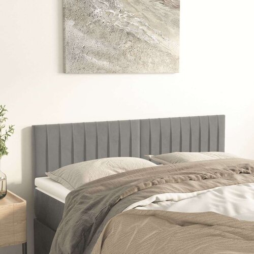  Uzglavlja 2 kom svjetlosiva 72 x 5 x 78/88 cm bar&amp;scaron;unasta Slike