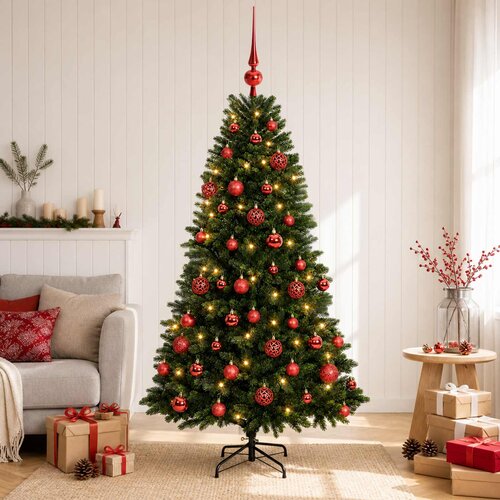  Umjetno božićno drvce s kuglicama 150 cm 150 LED lampica Cene