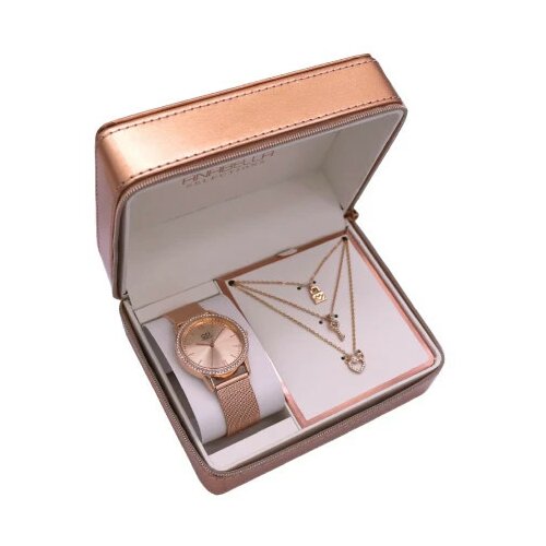 lavender, poklon set, ručni sat i ogrlica, roze zlatna ( 505054 ) Slike