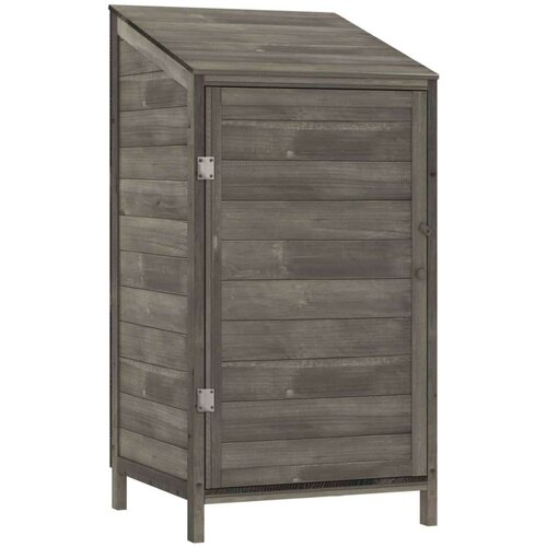 VidaXL Vrtno spremi&amp;scaron;te antracit 55 x 52 x 112 cm od masivne jelovine Slike