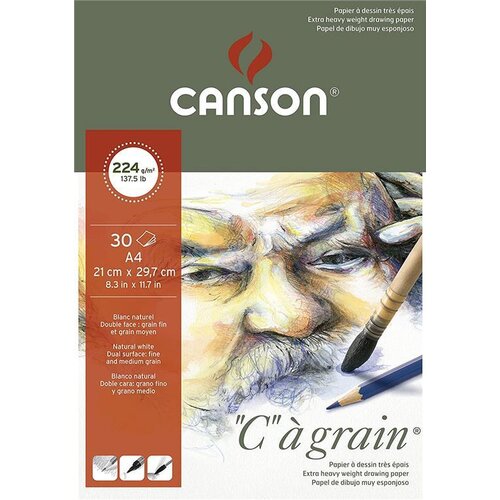 Canson Skicirka &amp;quot;C&amp;quot; &amp;aacute; Grain A4 224 g, 30 listna, (22005426) Slike