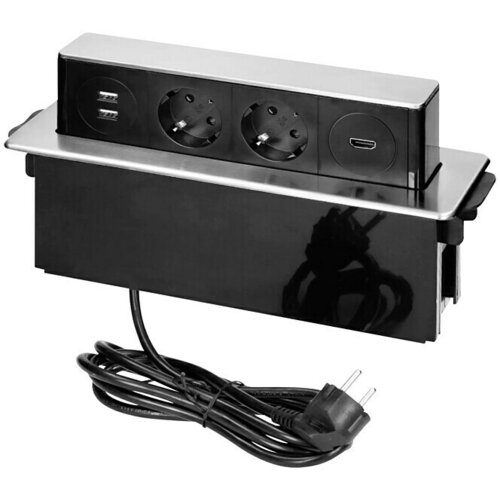  Produžni kabel sa 2 x Schuko,2 x USB utičnice,HDMI,ugradbena - OR-GM-9016(GS)/B-G Cijene
