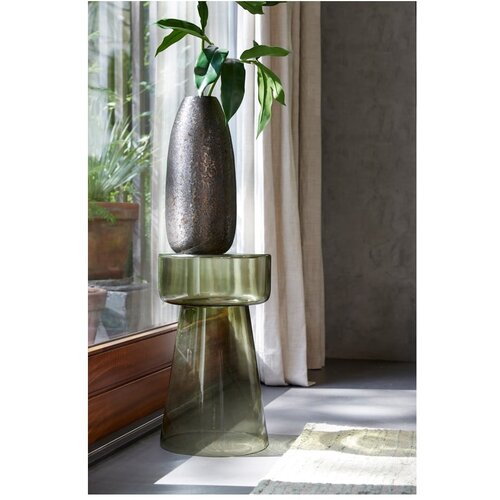 Light &amp;amp; Living Steklena okrogla stranska mizica &amp;oslash; 30 cm Dakwa &amp;ndash; Slike