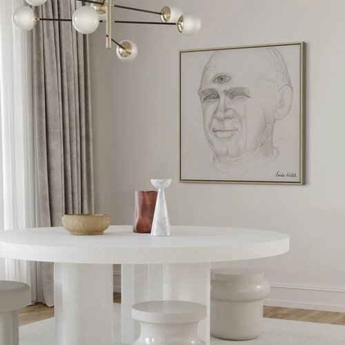  Slika - Frida Kahlo &amp;ndash; Portrait of Nacho Aguirre 60x60 U prirodnom drvenom okviru Slike