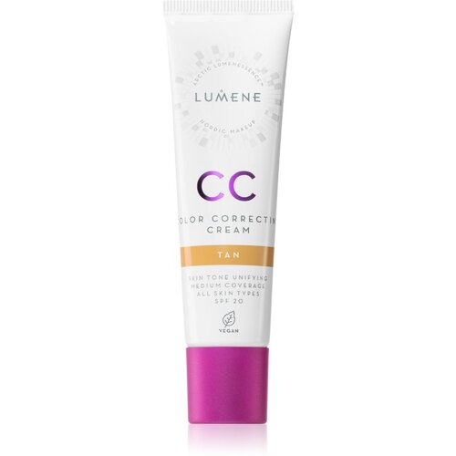 Lumene Color Correcting CC krema za poenoten ten kože SPF 20 odtenek Tan 30 ml Cene