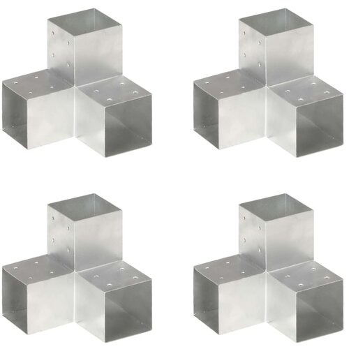 VidaXL spojnici za stupove u y-obliku 4 kom pocinčani metal 101x101 mm Slike