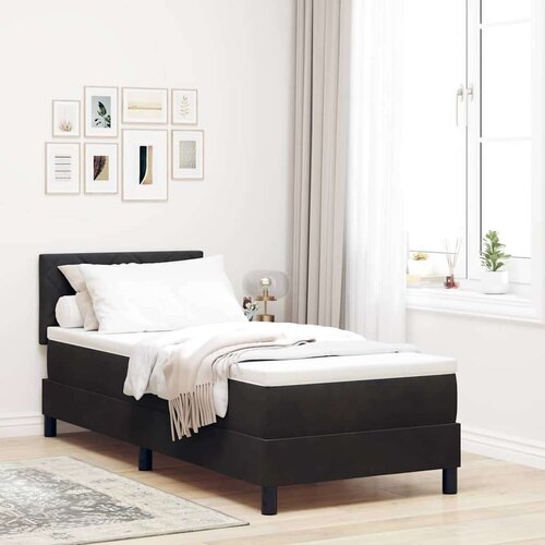  Boxspring - Krevet s oprugama i madracem Crna 80 x 200 cm tkanina Cijene