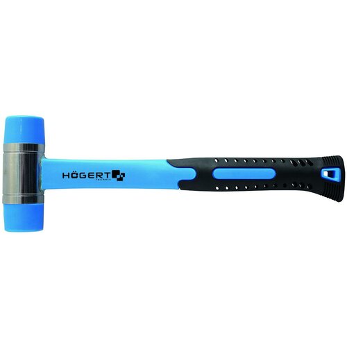 Hogert plastični čekić sa mekanom glavom 35 mm i fiberglas drškom crno-plavi Cene