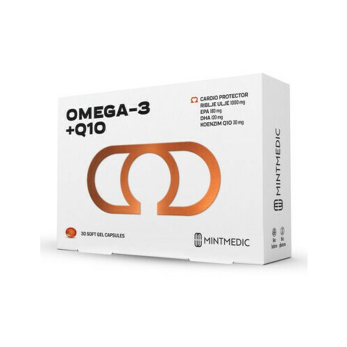 Mint Medic omega 3 + Q10, 30 kapsula 1+1 gratis Slike