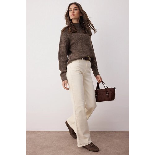 TRENDYOLMILLA ženske pantalone Twoaw25Je00309, Ecru Cene