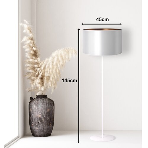  duolla - podna lampa cannes 1xE27/15W/230V prečnik 45 cm srebrna/bakrena/bela Slike