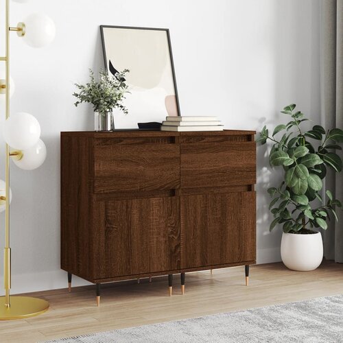 vidaXL Komode 2 kom smeđa boja hrasta 40x35x70 cm konstruirano drvo Cijene