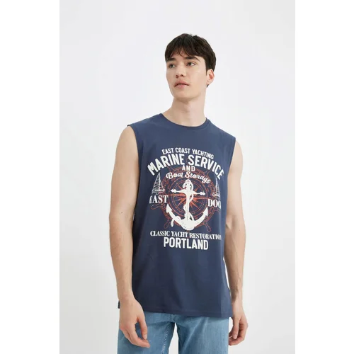 Defacto Regular Fit Printed Crew Neck Undershirt