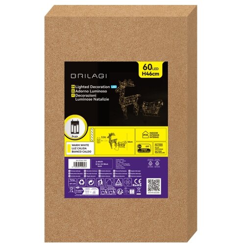 Brilagi LED spoljna božićna dekoracija LED/3xAA 46 cm topla bela Slike