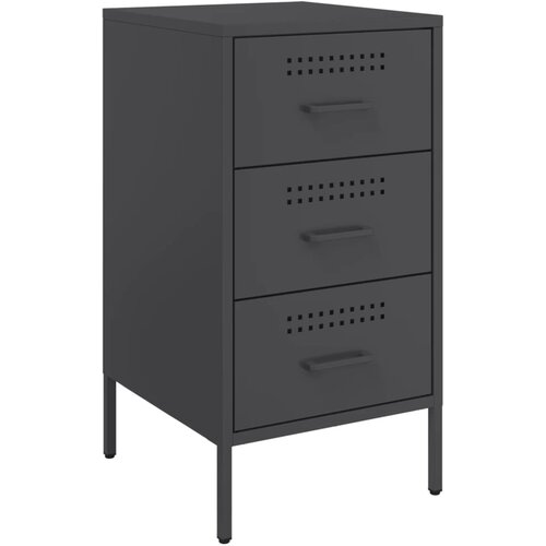 Maison Chic Nočna omarica - Nočna miza črna 36x39x68 cm jeklo, (21687273) Cene