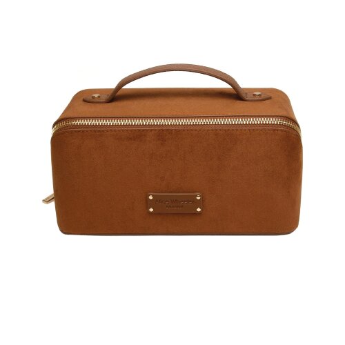 Fancy Metal Goods Ltd Alice Wheeler - Neseser - Suede Kensington, Train, Fudge Cene