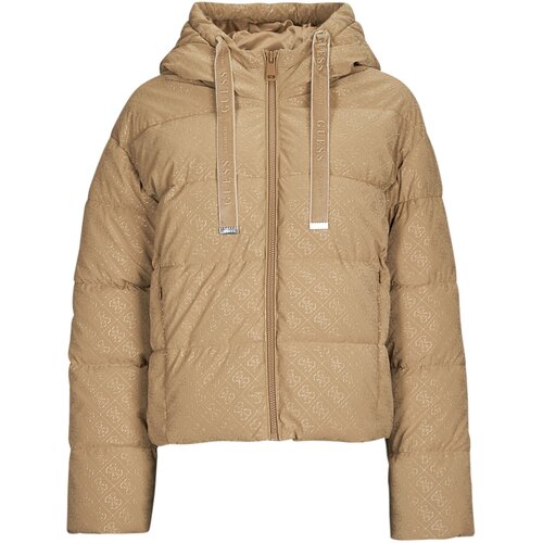 Guess Puhovke 4G LOGO HOODED PUFFA Kostanjeva Slike