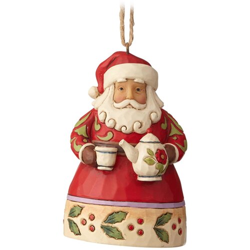 Jim Shore figura Mini Santa With Teapot Hanging Ornament Figure Slike