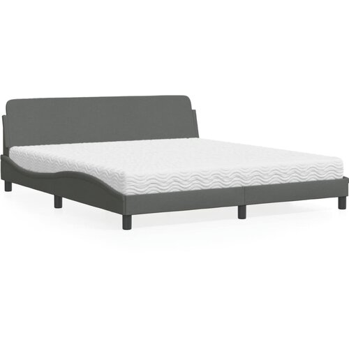Krevet s madrac Dover svjetlosivi 180x200cm tkanina Cijene