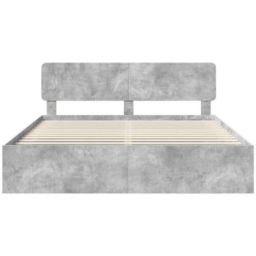  okvir za krevet beton 180 x 200 cm čvrsto borovo drvo Slike