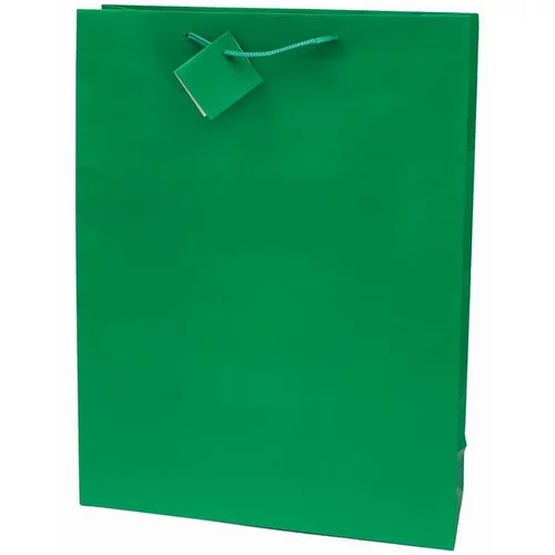  darilna vrečka, plastificirana, jumbo, mat zelena