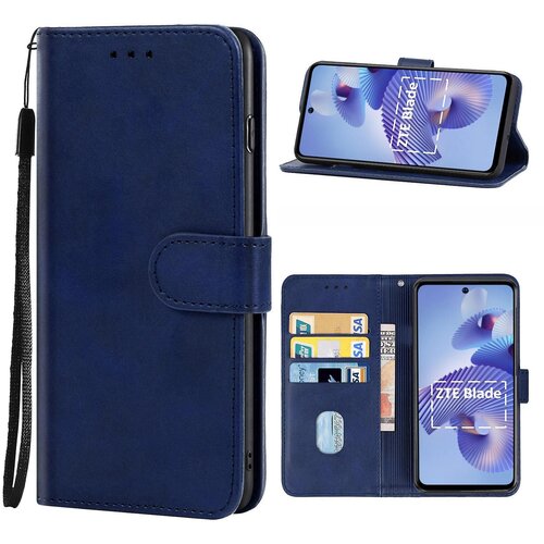 INORCO Ovitek za telefon z denarnico iz PU usnja za ZTE Blade V40s 4G, etui s stojalom za telefon s telečjo teksturo, (22037140) Slike