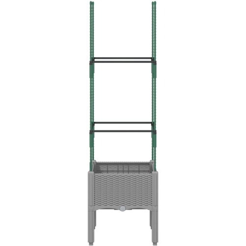  Vrtna sadilica s re&amp;scaron;etkom svjetlosiva 40 x 40 x 142,5 cm PP Slike