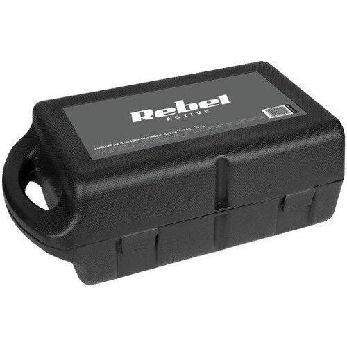Rebel Active RBA-2326-20 &amp;ndash; Set nastavljivih kromiranih bučic 20 kg z možnostjo povezovanja v palico in transportnim kovčkom Slike