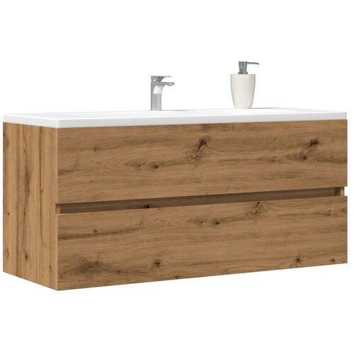 VidaXL Omarica za umivalnik artisan hrast 100x38,5x45 cm inž. les Slike