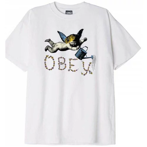Obey Majice & Polo majice flower angel Bela