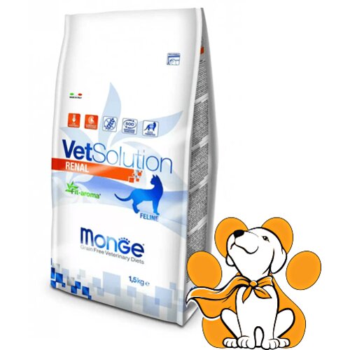 Monge VETSOLUTION Medicinska hrana za mačke bez žitarica Renal 1.5kg Slike