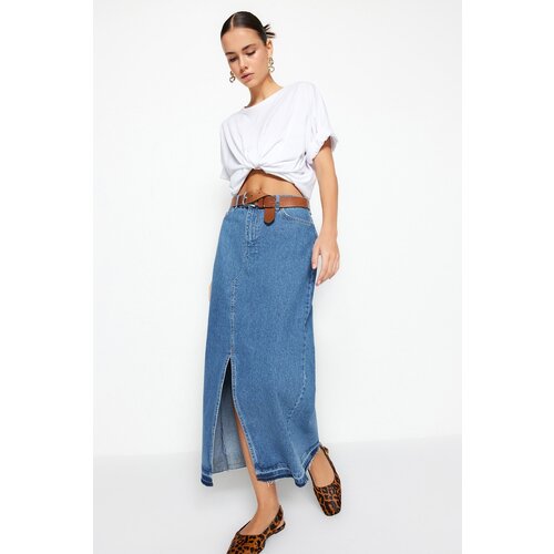 Trendyol Skirt - Blue - Maxi Slike