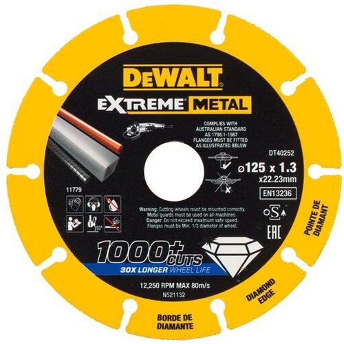 Dewalt rezalna plosca Extreme metal, 125 X 22.23 X 1.3 mm, D Cene