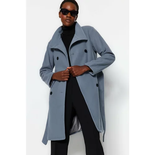 Trendyol Coat - Gray - Double-breasted