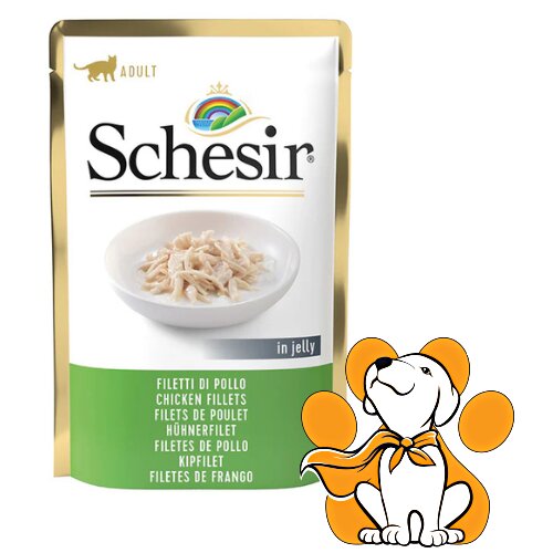 Schesir cat Chicken In Jelly 85g, Vlažna Hrana Sa Piletinom U Želeu Cene