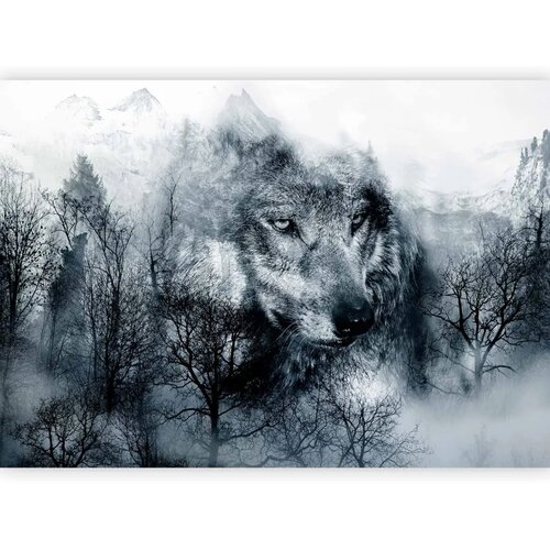  Foto tapeta - Mountain Predator (Black and White) 500x350 Vodootporna Cene