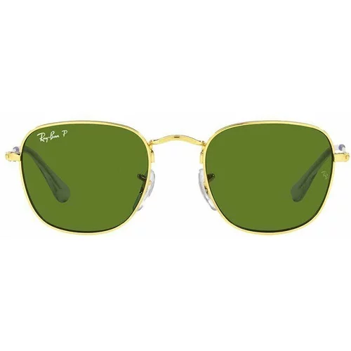 Ray-ban Otroška sončna očala Frank Kids zelena barva, 0RJ9557S-Polarized