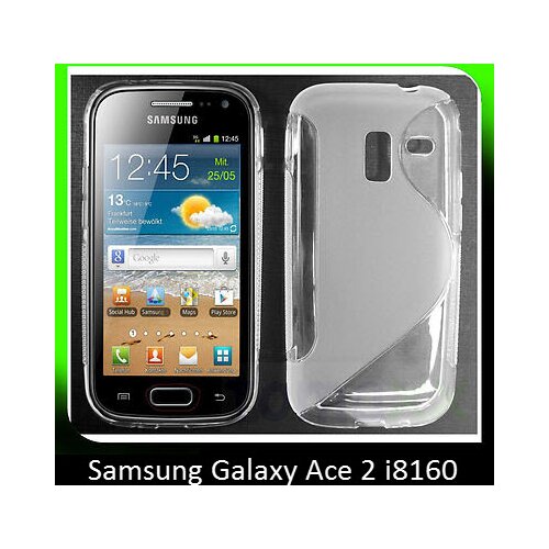  Gumijasti / gel etui S-Line za Samsung Galaxy Ace 2 i8160 - prozorni Slike