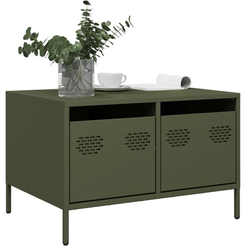 VidaXL TV omarica olivno zelena 68x50x43,5 cm hladno valjano jeklo Slike