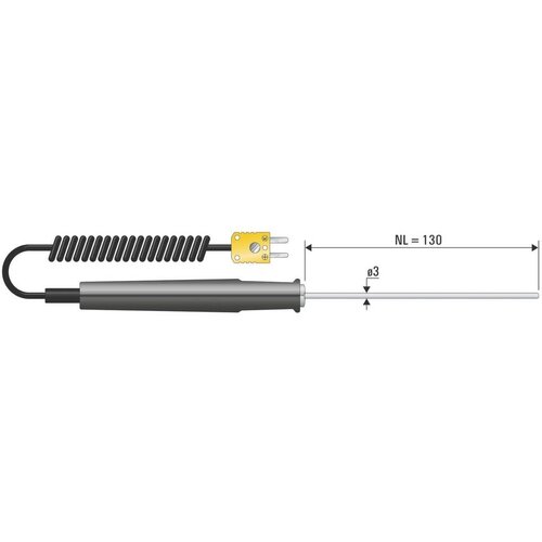 B+B Thermo-Technik Potopno tipalo tipa K s &amp;Oslash; 3 mm in ročajem &amp;middot; Merilno območje: od -50 do +1.150 &amp;deg;C Potopno tipalo B+B Thermo-Technik THF 1xK NL -50 do 1150 &amp;deg;C K, (20634341) Slike