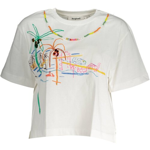 Desigual WOMEN&amp;amp;#39;S SHORT SLEEVE T-SHIRT WHITE Slike