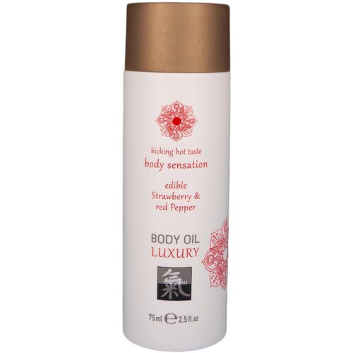 Shiatsu Luxury - jedilno masažno olje - jagoda-rdeči poper (75ml) Cene