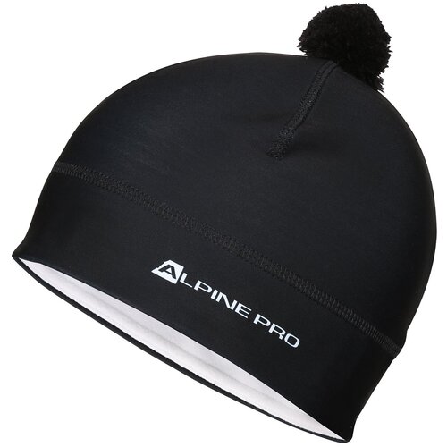 Alpine pro Functional cap with pompom ABERE black Slike