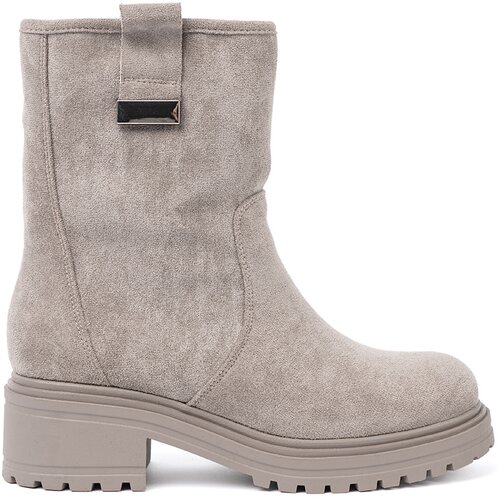 Shelvt Comfortable gray ankle boots on a massive sole Slike