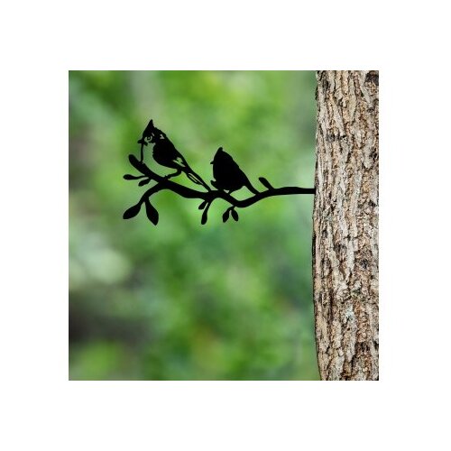 WALLXPERT decorative object figura bird on the branch 07 black Cene