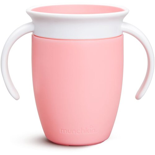 Munchkin Miracle 360&amp;deg; &amp;scaron;alica za učenje pijenja s ručkama Pink 6 m+ 207 ml Slike