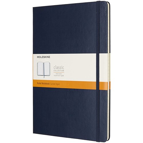 Moleskine Beležnica XL trde platnice, modra - črtni Slike